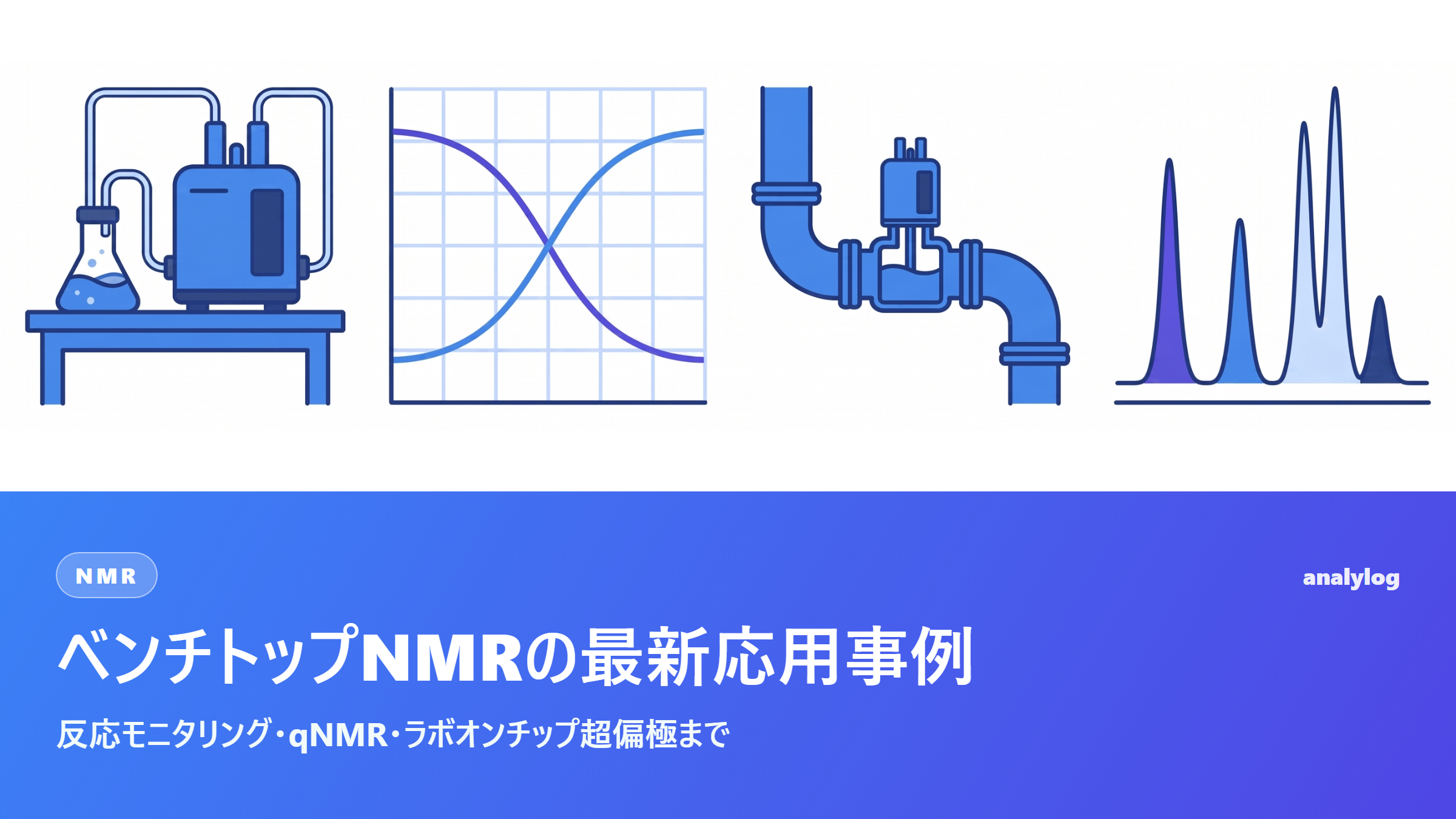 ベンチトップNMRの最新応用事例 ― 反応モニタリング・qNMR・ラボオンチップ超偏極まで