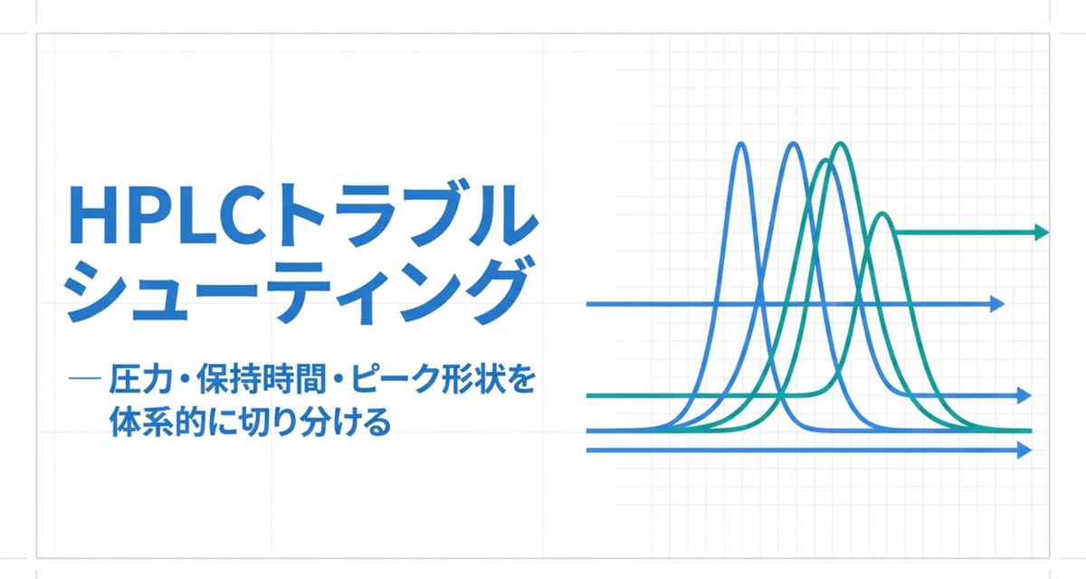 HPLCトラブルシューティング ― 圧力・保持時間・ピーク形状を体系的に切り分ける【2026年版】